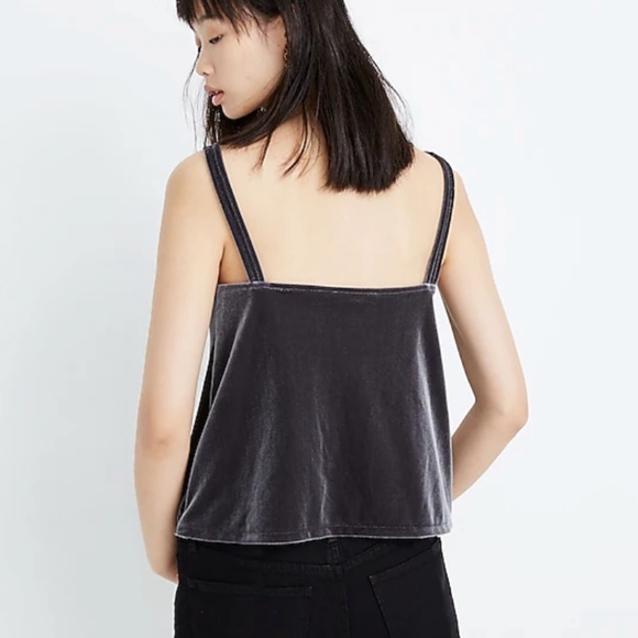 Madewell Velvet V neck tank top Size Small - Picture 3 of 6